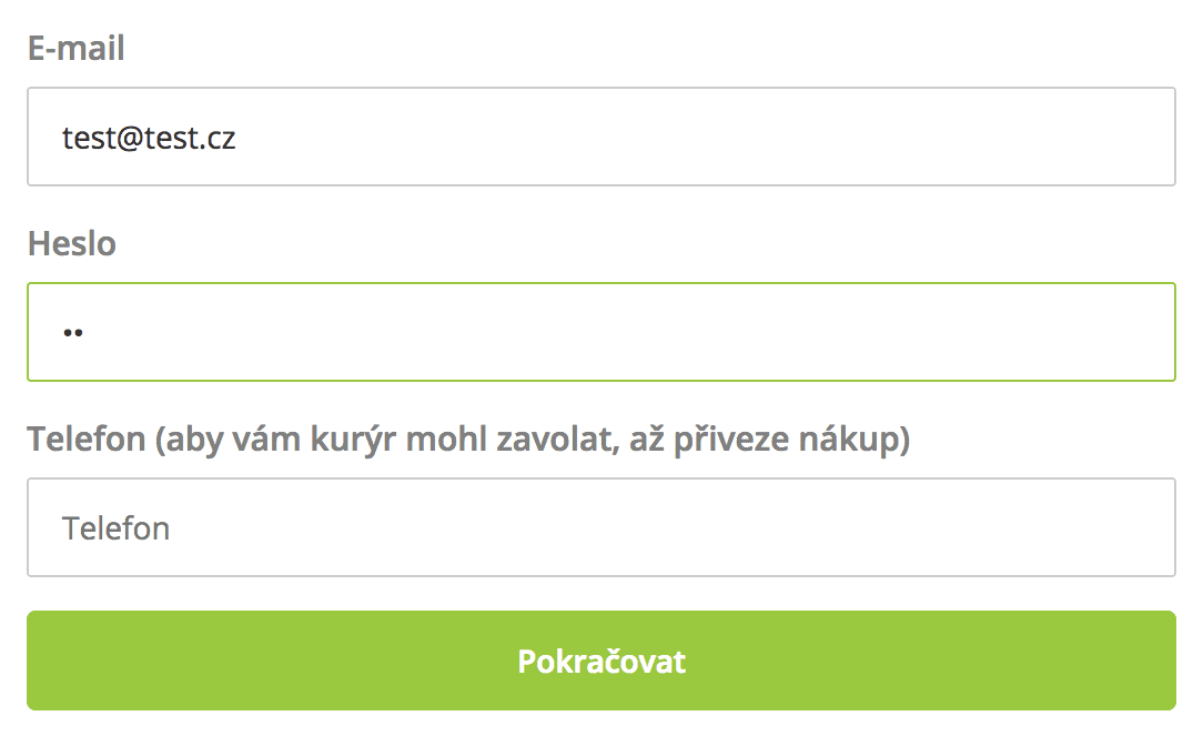 Heslo na rohlik.cz