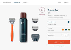 Harrys-product-page