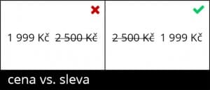 Cena vs. sleva