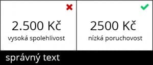 Požijte správný text