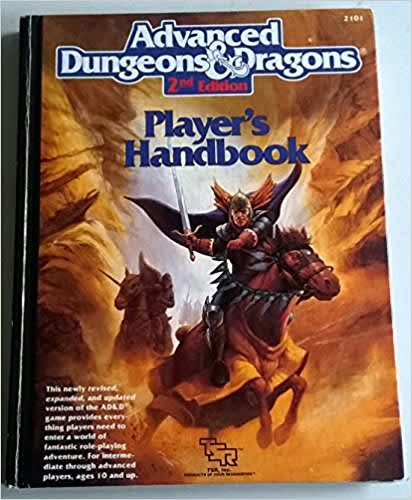 Advanced dungeons and dragons players handbook 2nd edition