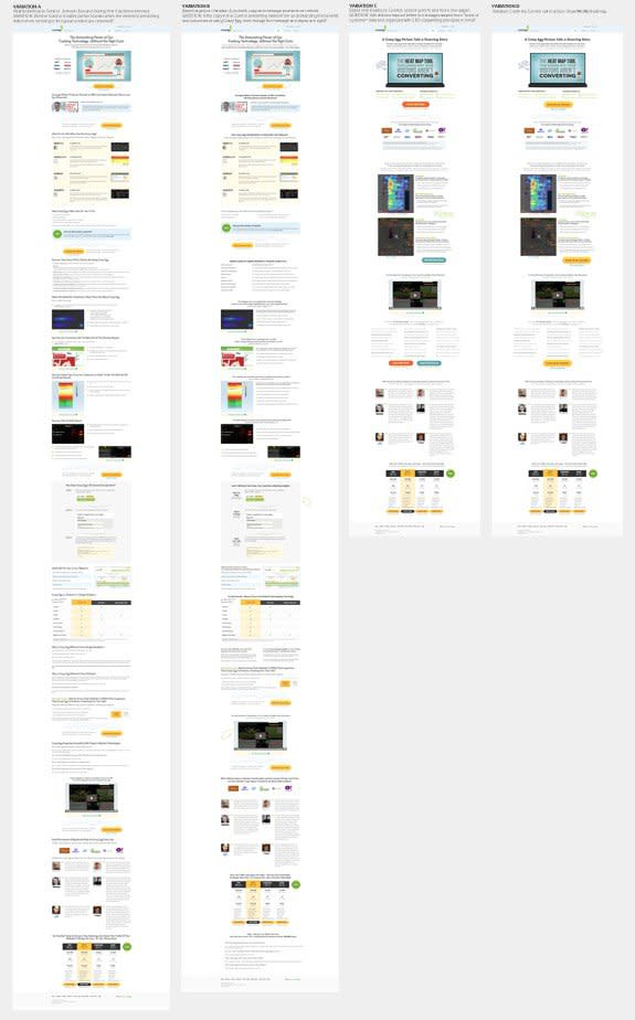 Varianty homepage od copyhackers