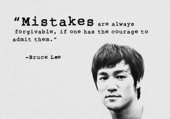 Bruce lee o chybách