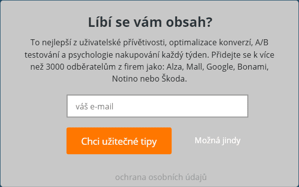 Původní popup