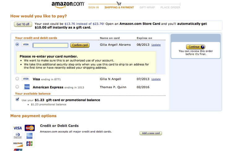 Amazon objednávkový proces