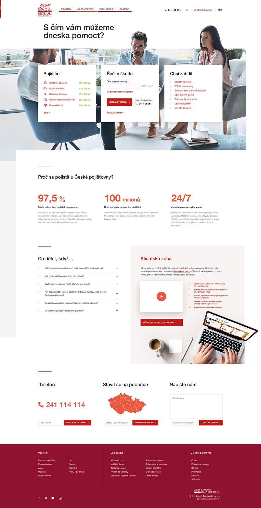 Generali česká pojišťovna grafika homepage