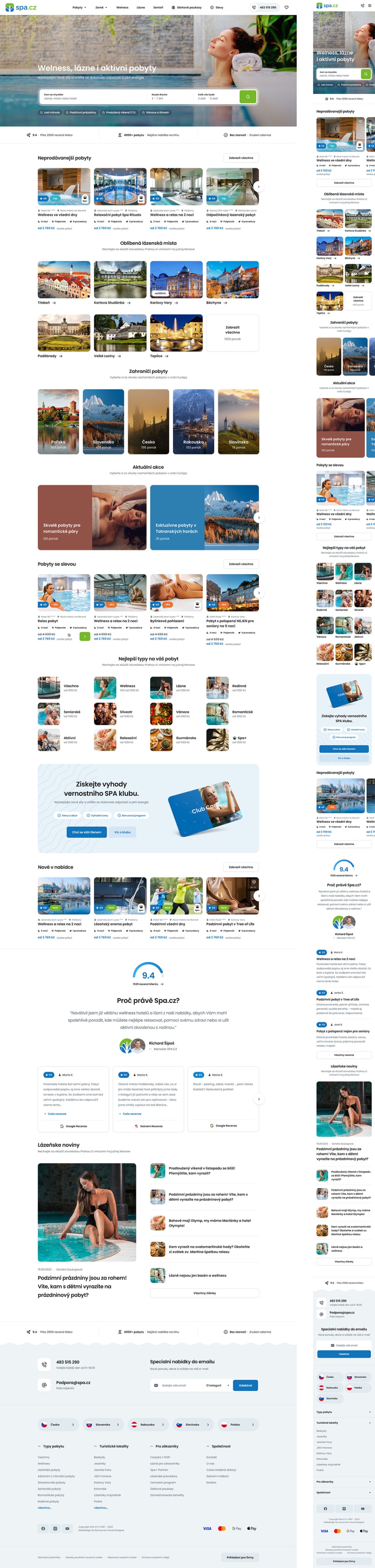 Spa.cz design homepage
