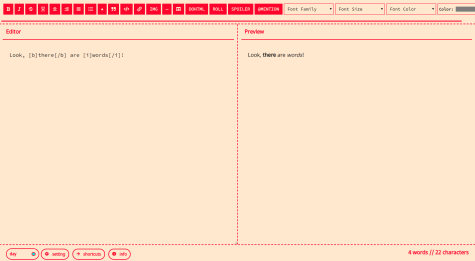Preview for BBCode Live Editor