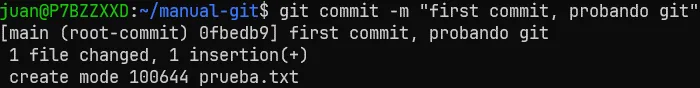Comando de commit