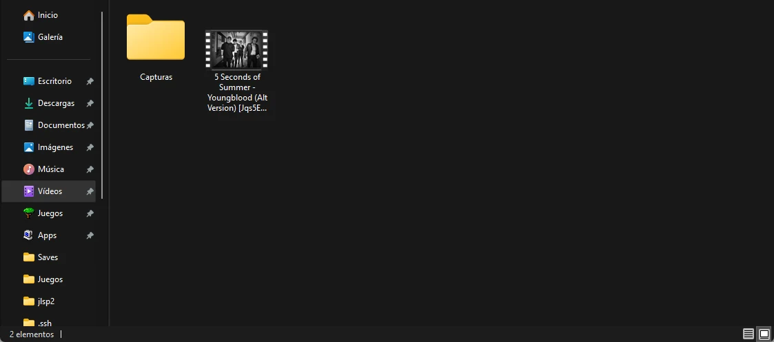 Mostrando el video descargado en el explorador de archivos