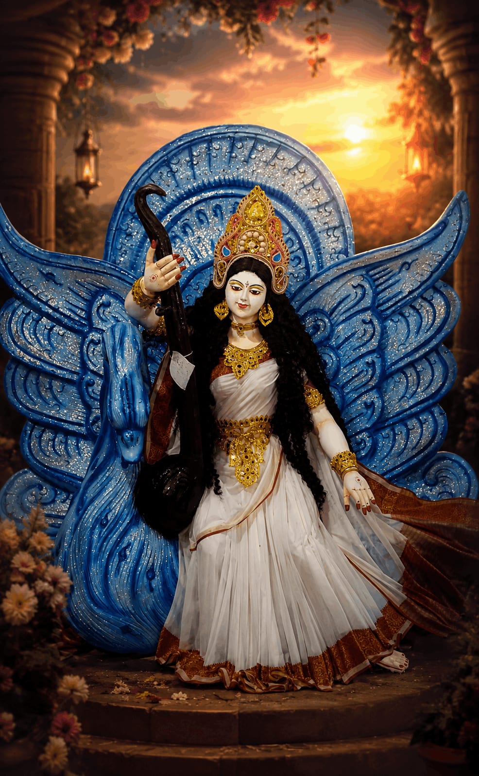 Saraswati Maa - Saraswati Maa handcrafted idol