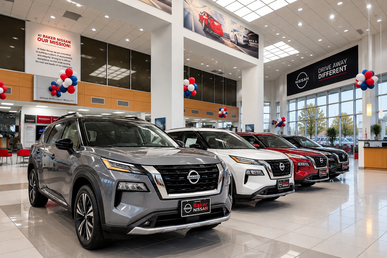 Shopping for a new or pre-owned vehicle at Baker Nissan
