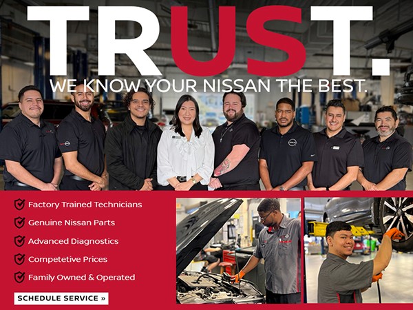 Baker Nissan service department in Houston