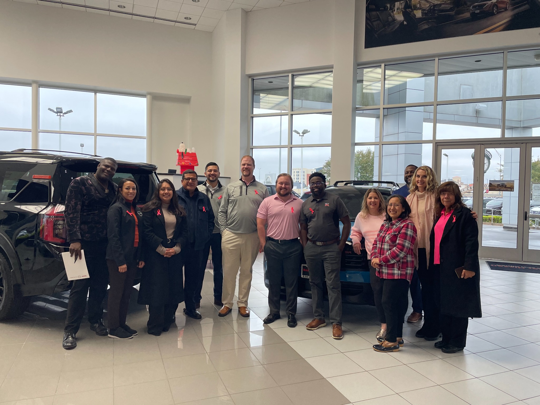 Baker Nissan supporting Susan G. Komen during the 2025 Breast Cancer Awareness campaign in Houston