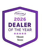 Baker Nissan 2026 Cars.com Dealer of the Year Nissan Texas badge