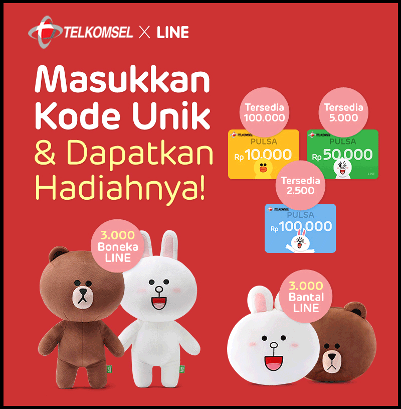 Event Telkomsel x Line Lucky Chance Berhadiah Pulsa