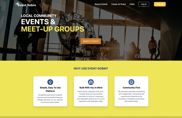 Modern website design project example