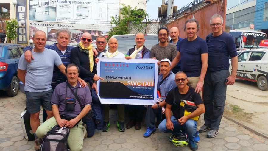 Group Trekking in Nepal with swotah