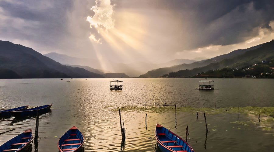 night view of pokhara