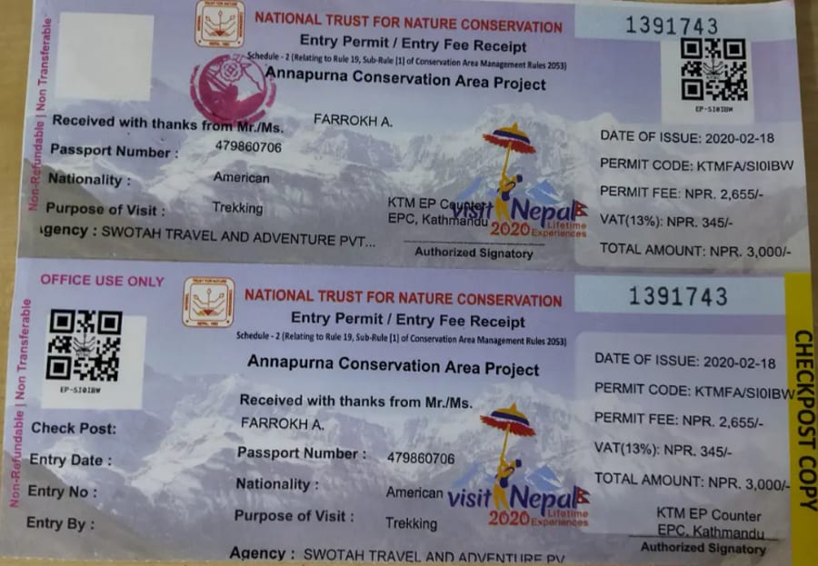 ACAP permit sample