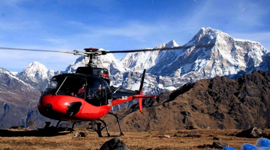 heli tour in nepal