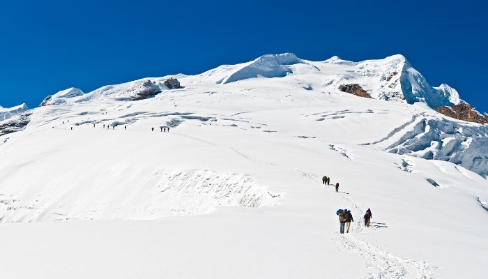 Climbers embarking mera peak expedition