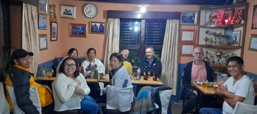 tourist enjoying in homestay