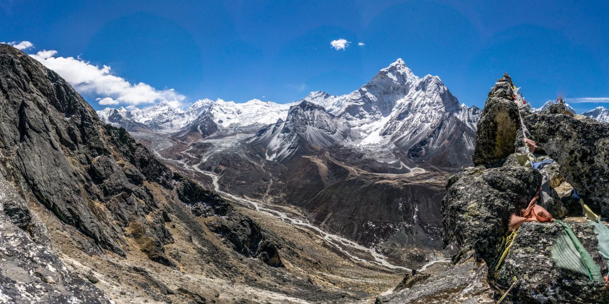 peaks view from dingboche village