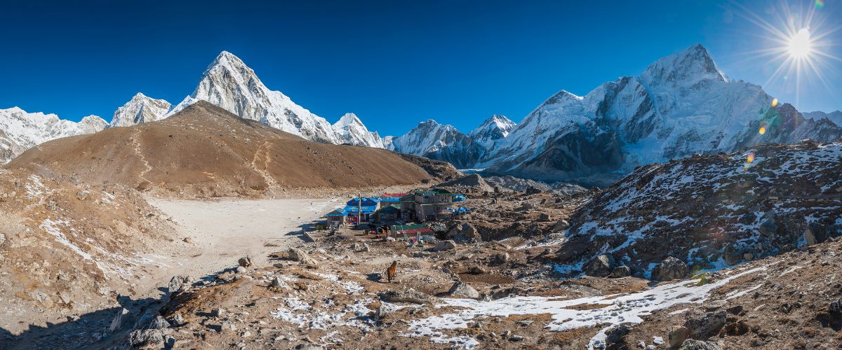 view from gorakshep
