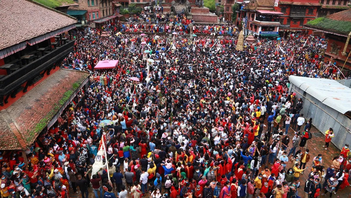 crowd in nepali festivals