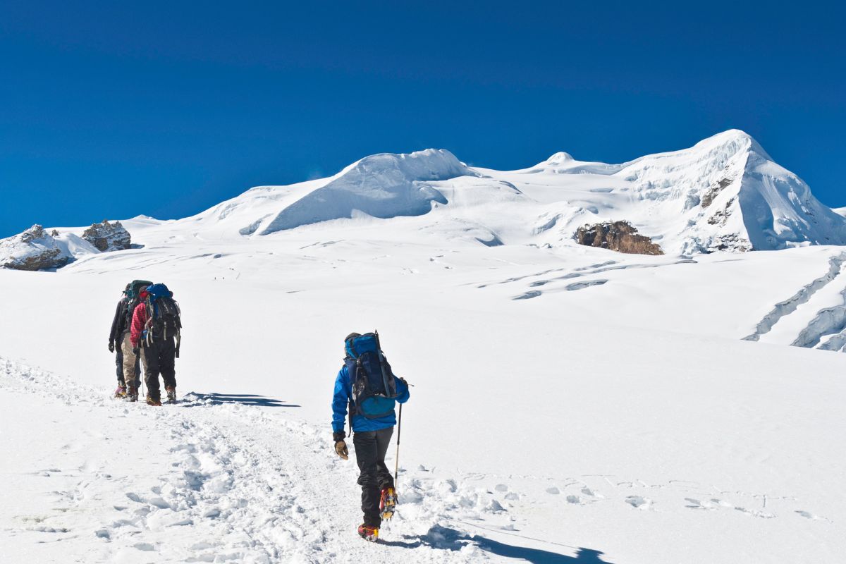 climbers embarking toward the peak