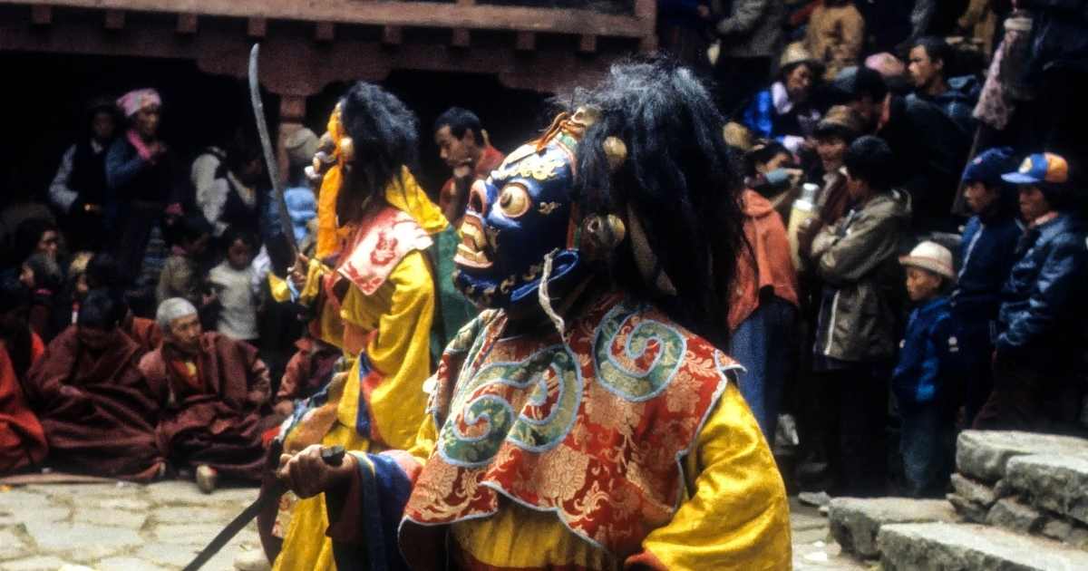 mask man celebrating the Mani Rimdu Festival