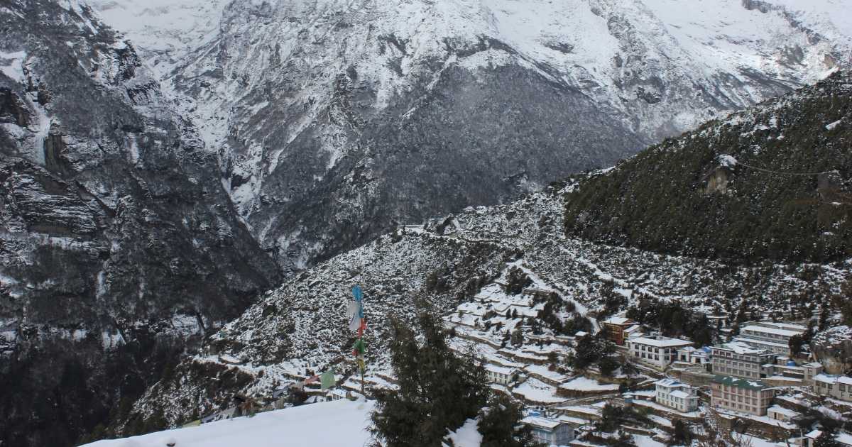 namche bazaar in winter