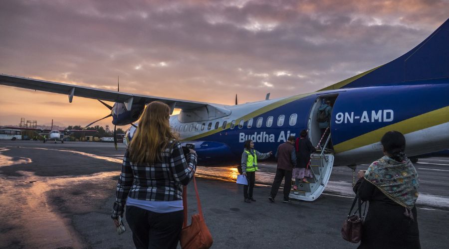 go to pokhara by plane