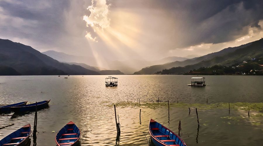 night view of pokhara