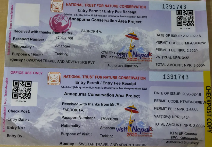 ACAP permit sample