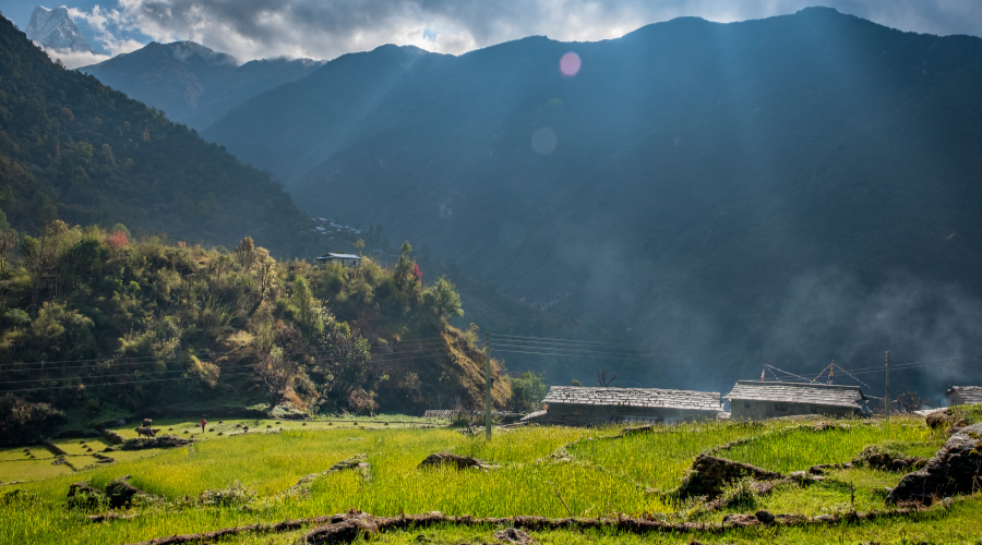 village during annapurna base camp trek