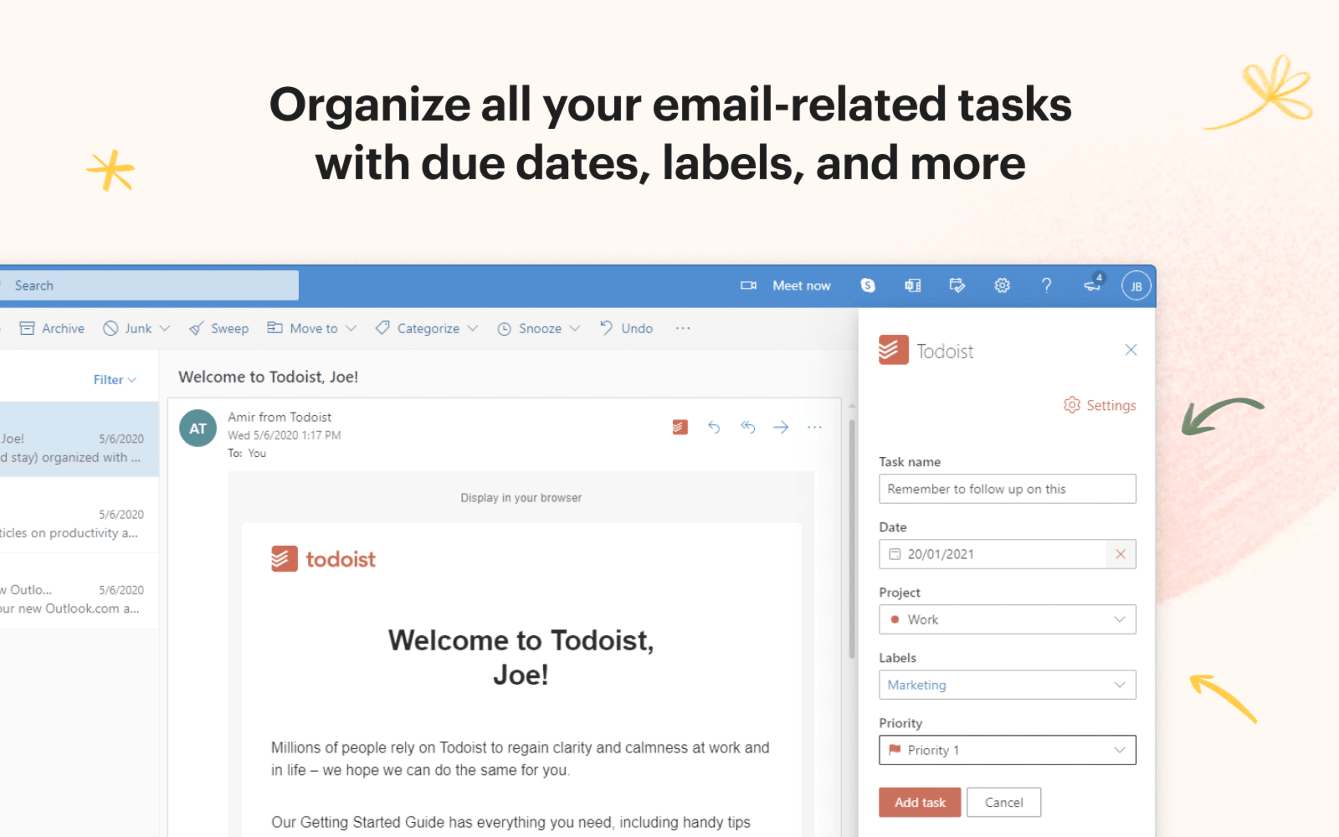 Outlook Todoist