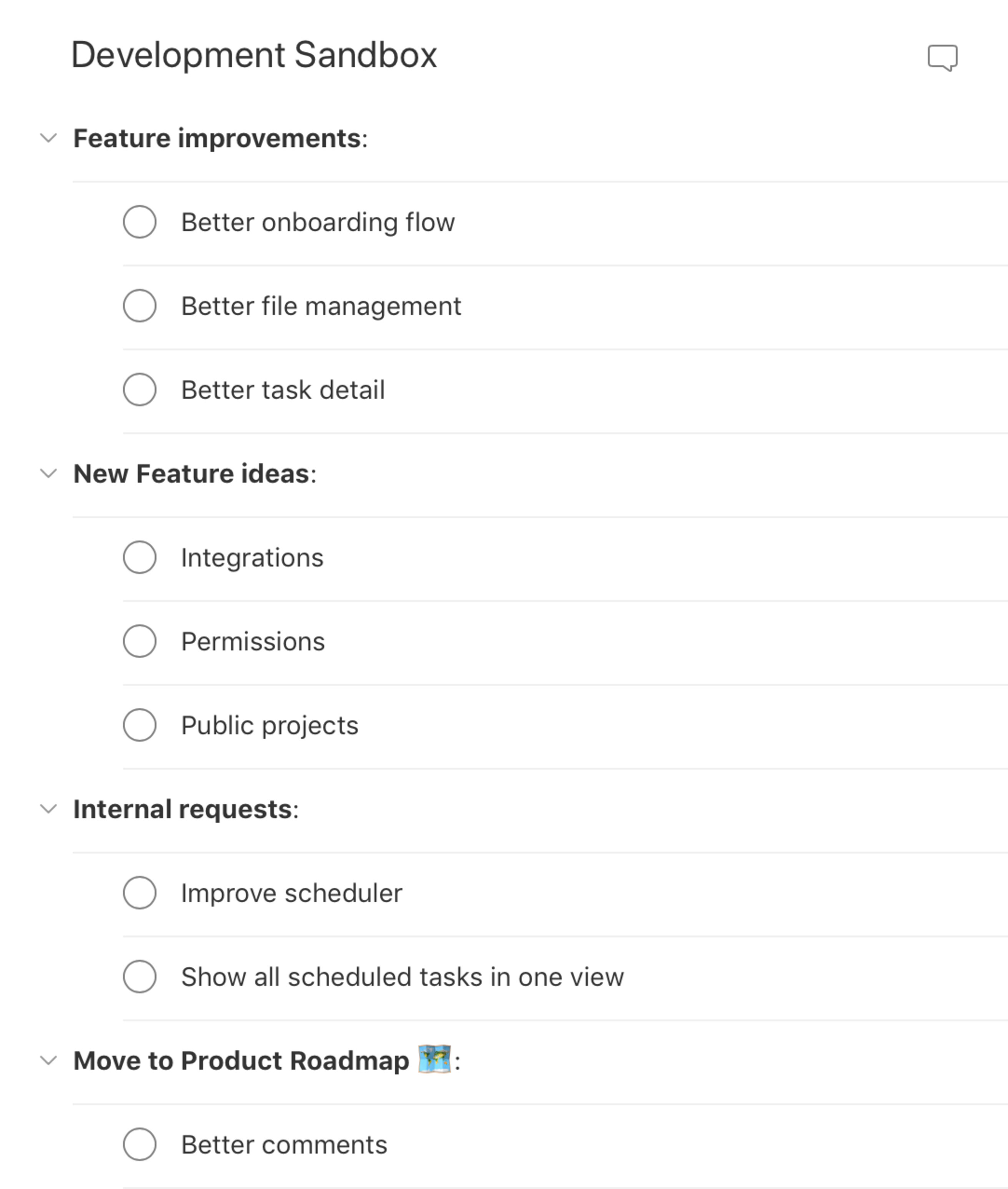 Development Sandbox - Templates | Todoist