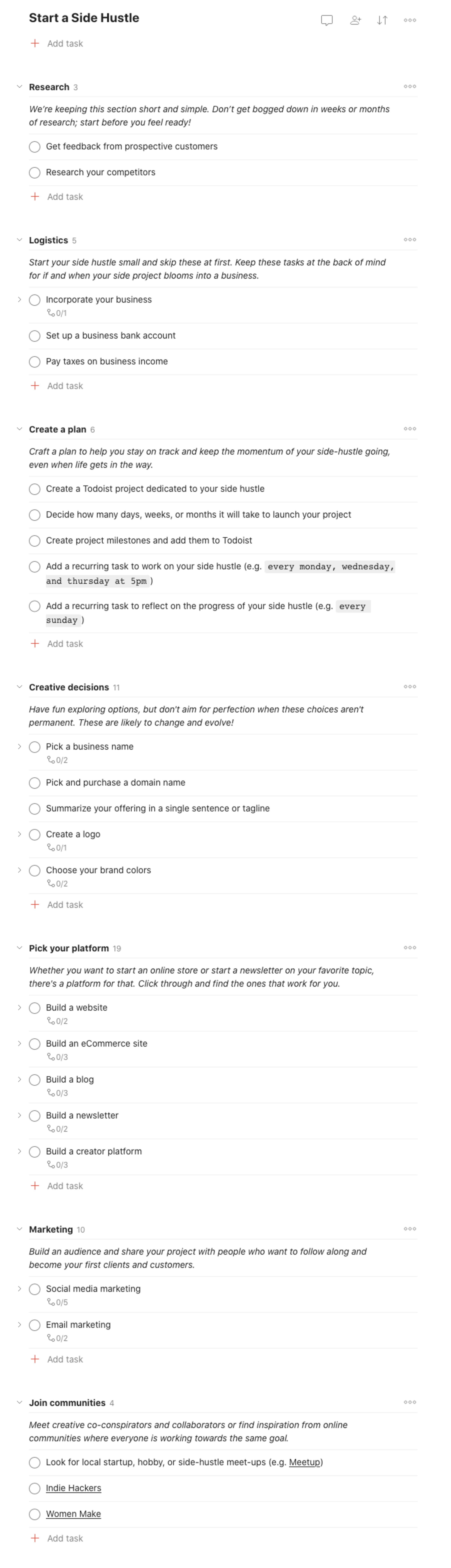 E printables Side Hustle Course