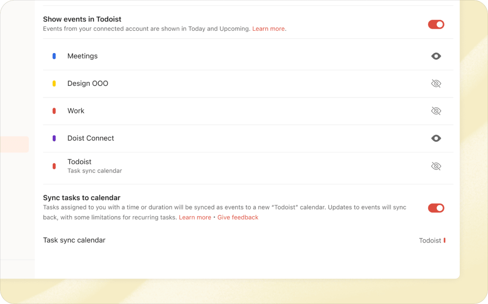 How to sync tasks to calendar