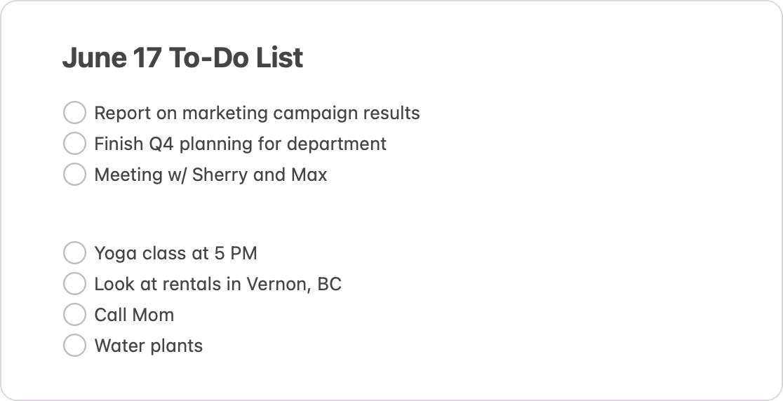 If you’re not keen on a full-fledged task manager but still want a digital solution, consider less-specialized tools.