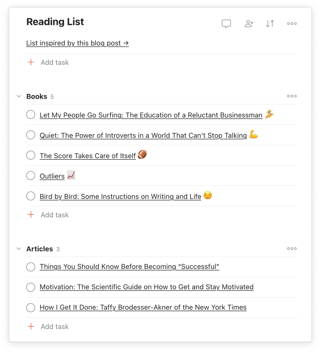 🖋 Get the <a href="https://www.todoist.com/templates/reading-list">Todoist Reading List template</a> to keep track of the list of books you want to read in 2024.