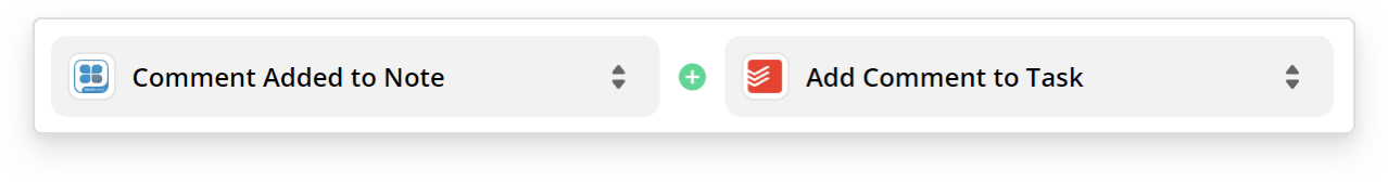 Add new note comment in Intellinote as task comment in Todoist
