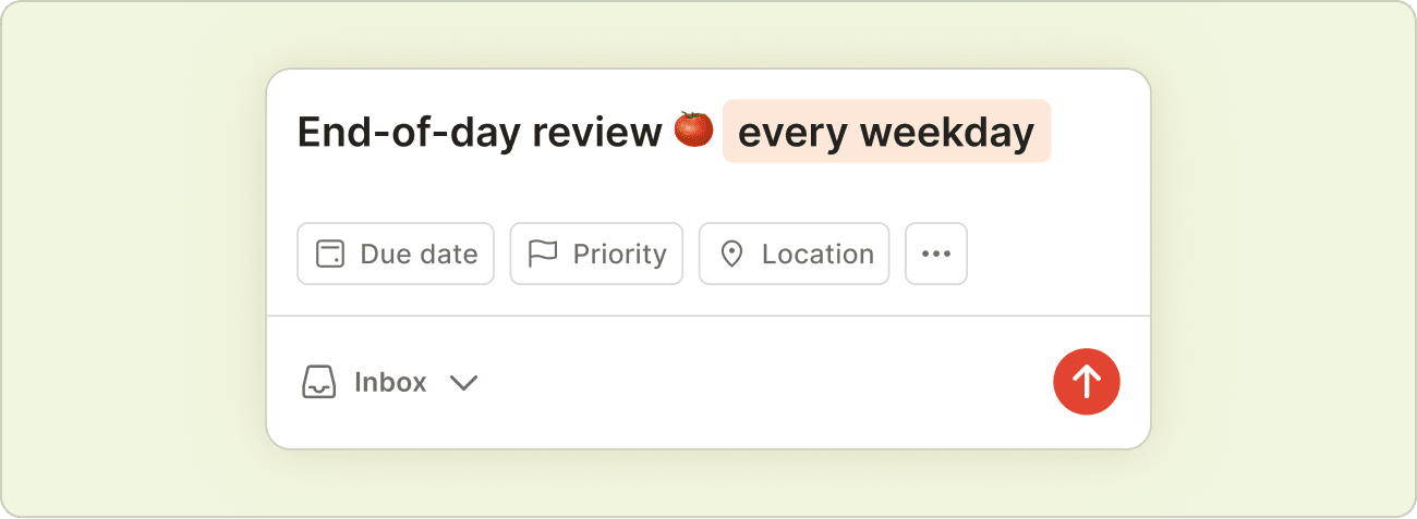 Pomodoro recurring task
