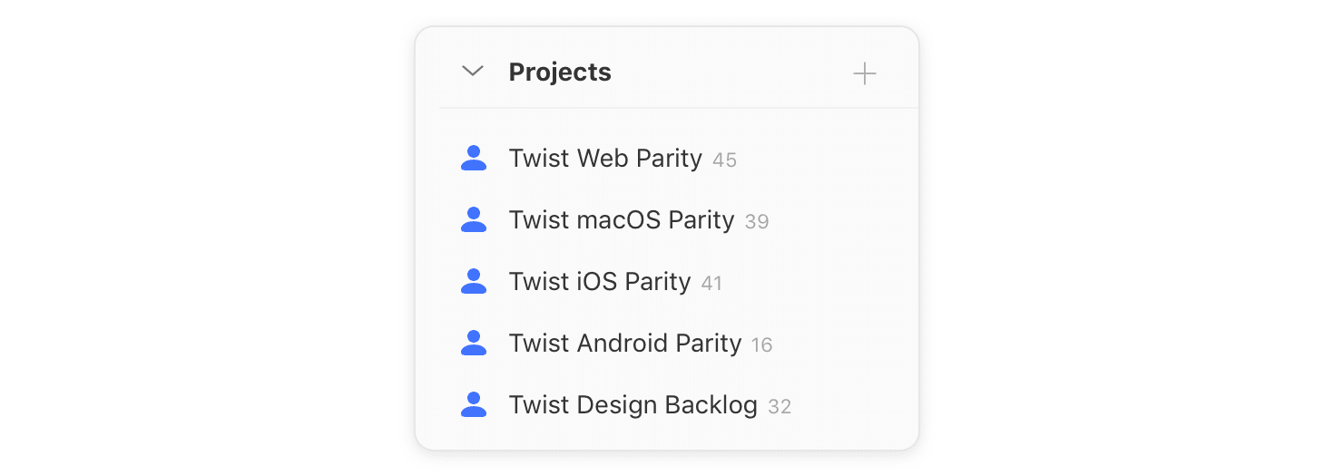 Sort your projects to get a better overview