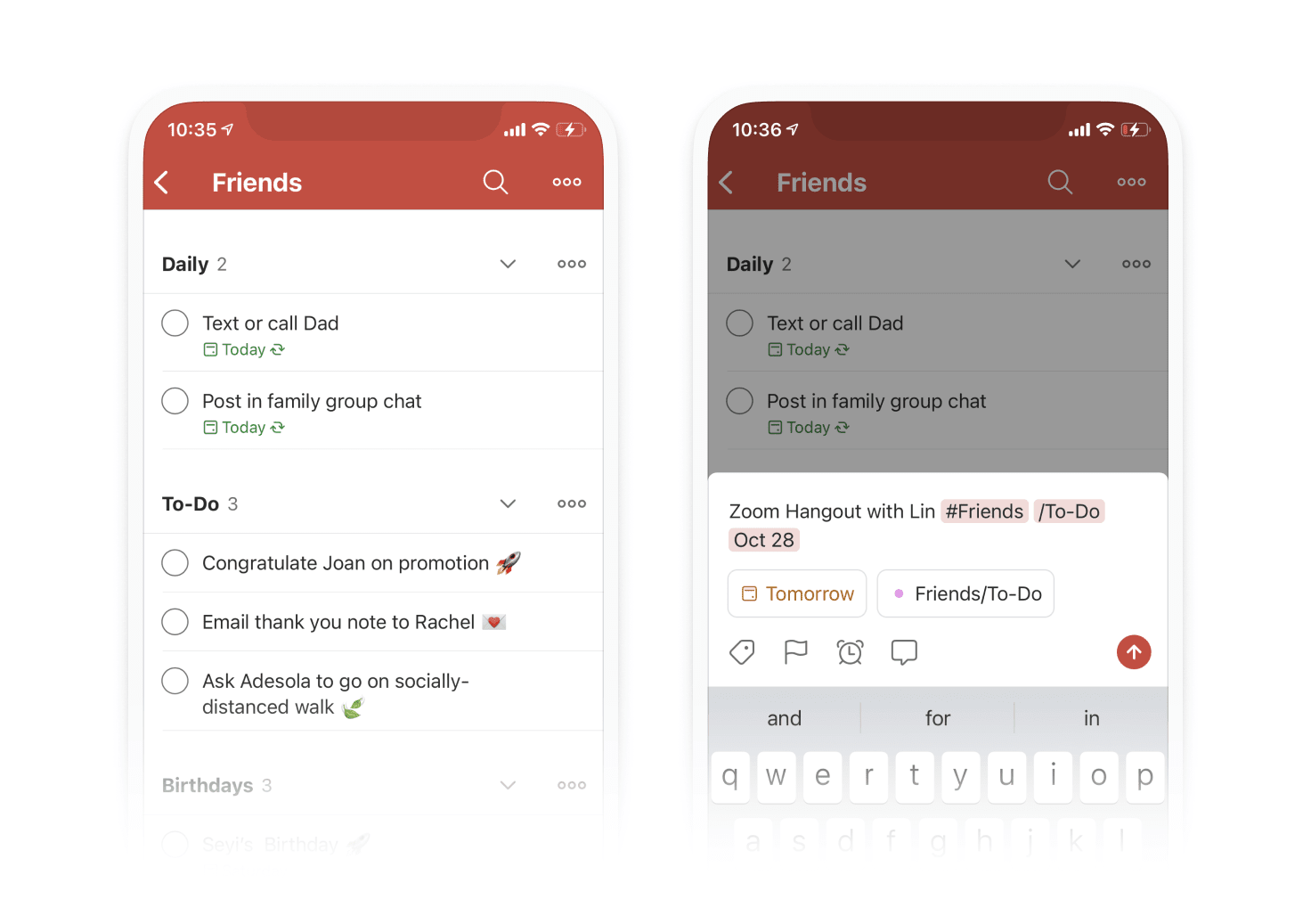Staying connected is a little easier, thanks to a <em>Friends</em> project in Todoist.