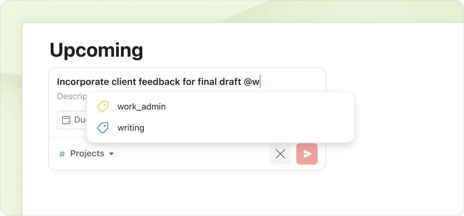 Feature to quickly add labels in Todoist