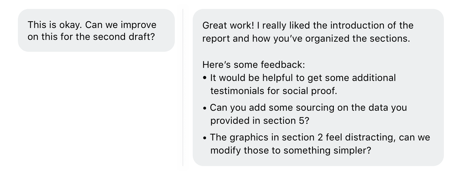 Provide feedback that’s constructive and actionable
