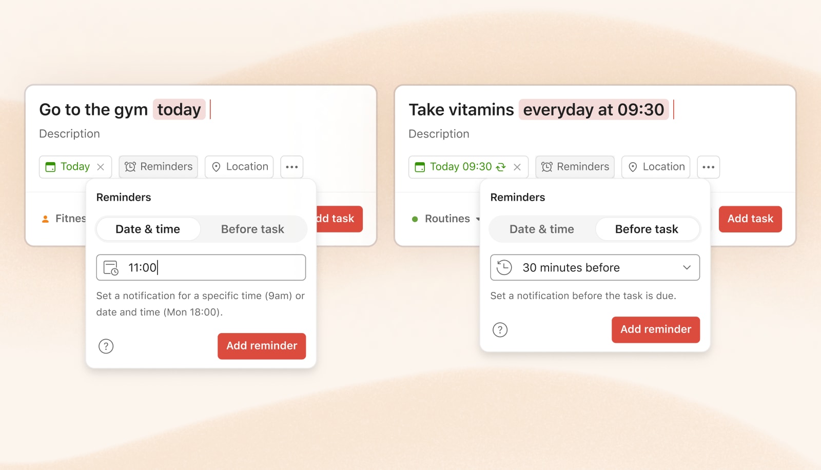 new menu on web/desktop allows for smoother date and time picking